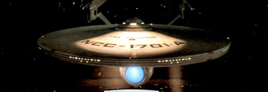 The Enterprise from Harve Bennett’s Star Trek feature — from the original Cinefantastique pages