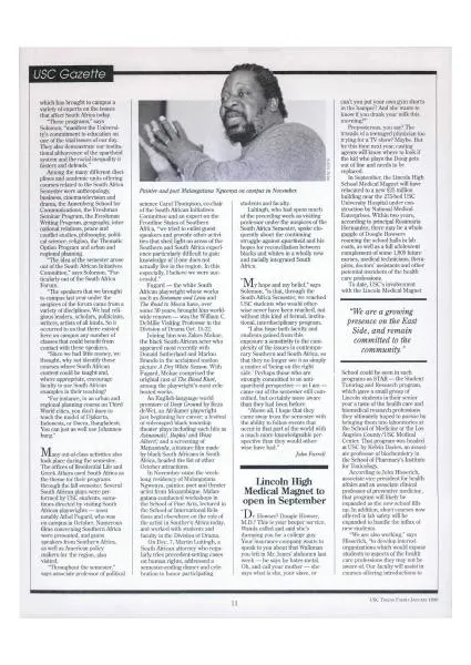 Publication scan: USC Gazette: Health-Care Careers