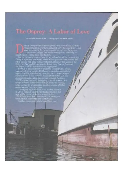 Publication scan: The Osprey: A Labor of Love