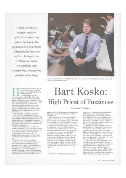 Publication scan: High Priest of Fuzziness: Bart Kosko